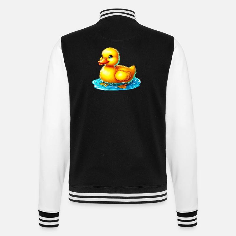 Duckling Duck Duck Duck - College Sweat Jacket - black/white