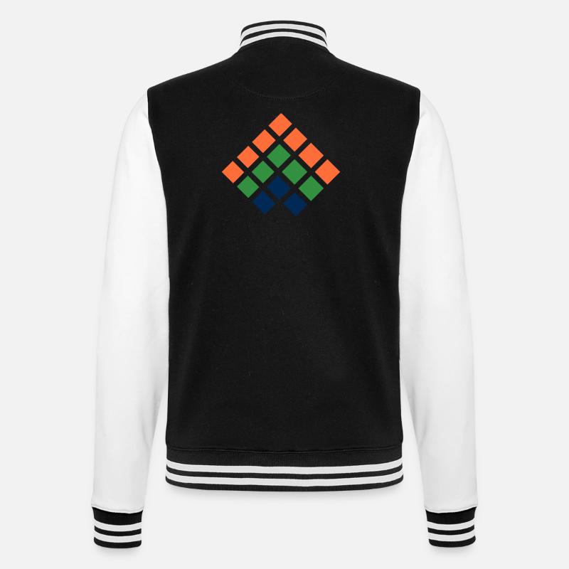 flèche mosaïque vers le haut - Veste Teddy - noir/blanc