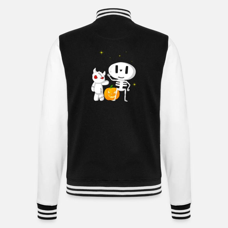 Halloweengesellschaft Gespenst und Monsterchen - College-Sweatjacke - Schwarz/Weiß