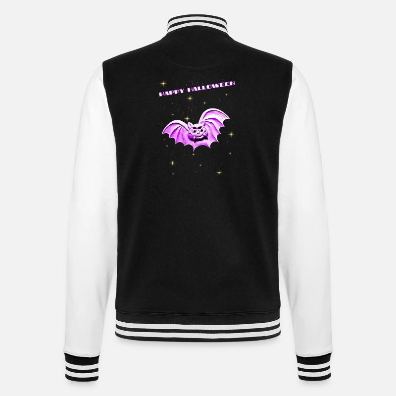 Bat for Halloween - College Sweat Jacket - black/white