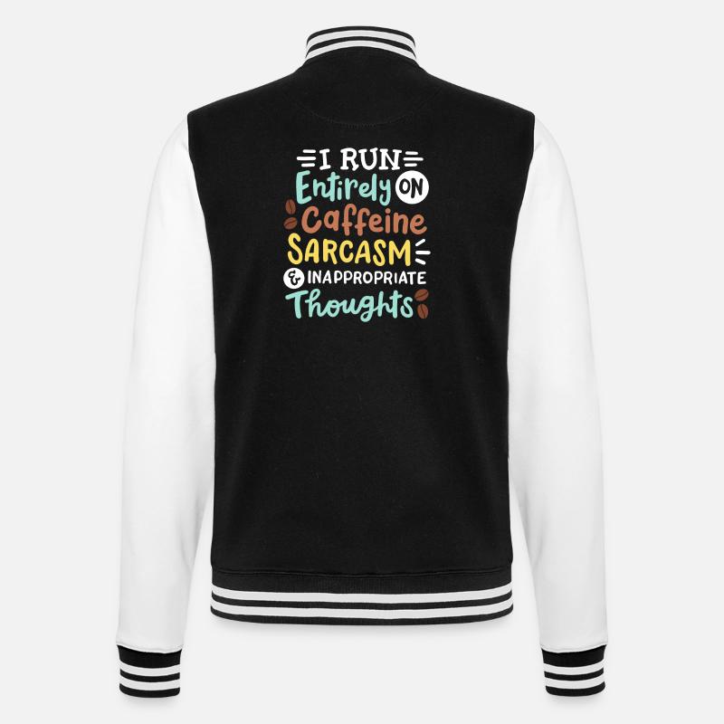 Sarkasmus lustig sarkastisch - College-Sweatjacke - Schwarz/Weiß