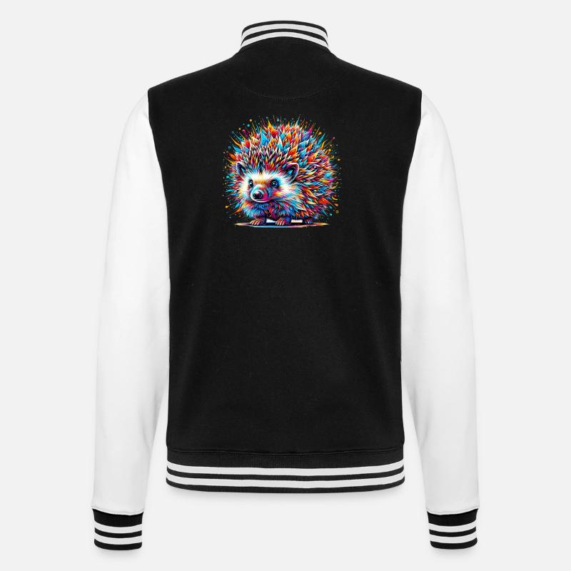 Hérisson - Veste Teddy - noir/blanc