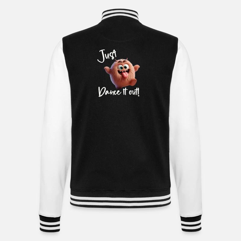 Tanzen Sie es einfach aus! - College-Sweatjacke - Schwarz/Weiß