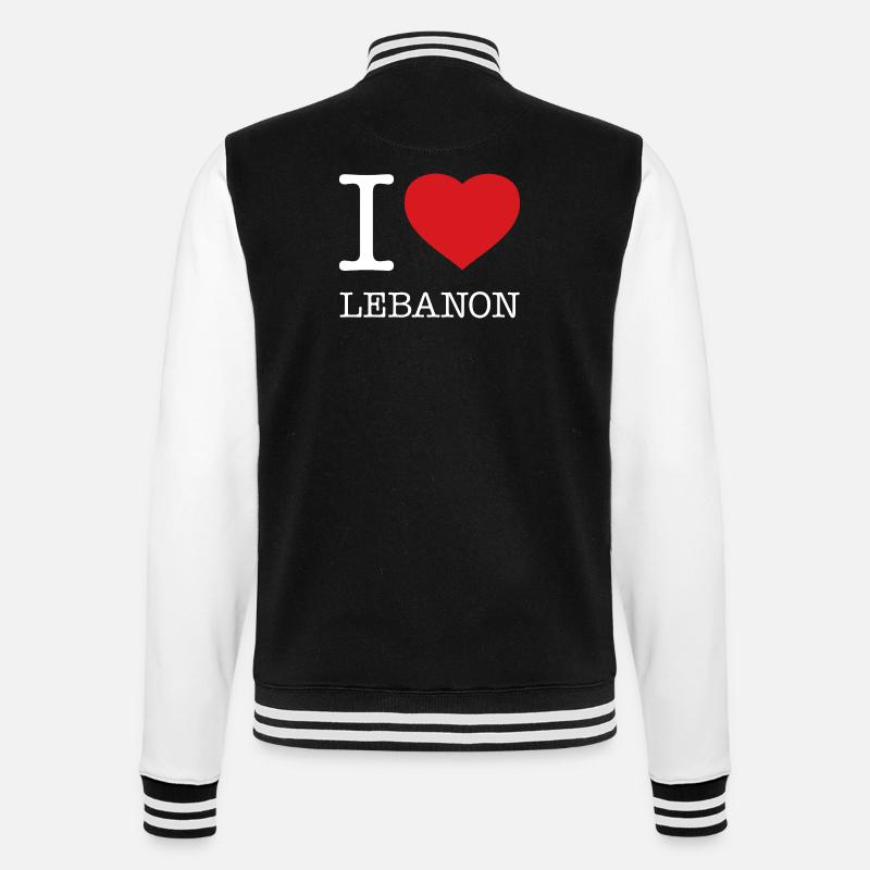 J’ADORE LE LIBAN - Veste Teddy - noir/blanc