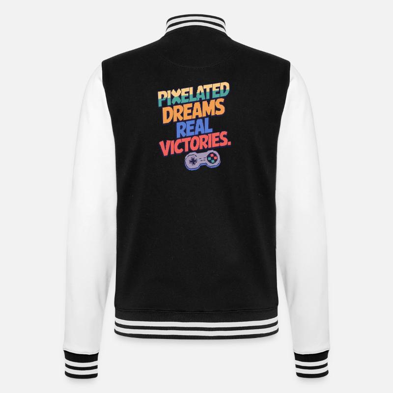 PIXELIGE TRÄUME, ECHTE SIEGE - College-Sweatjacke - Schwarz/Weiß