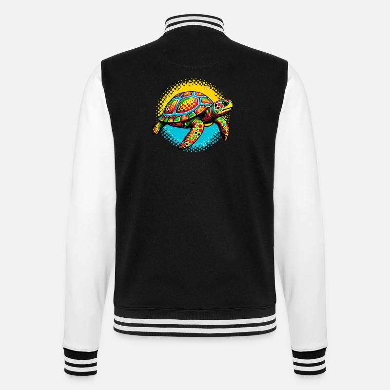 Turtle - College Sweat Jacket - black/white