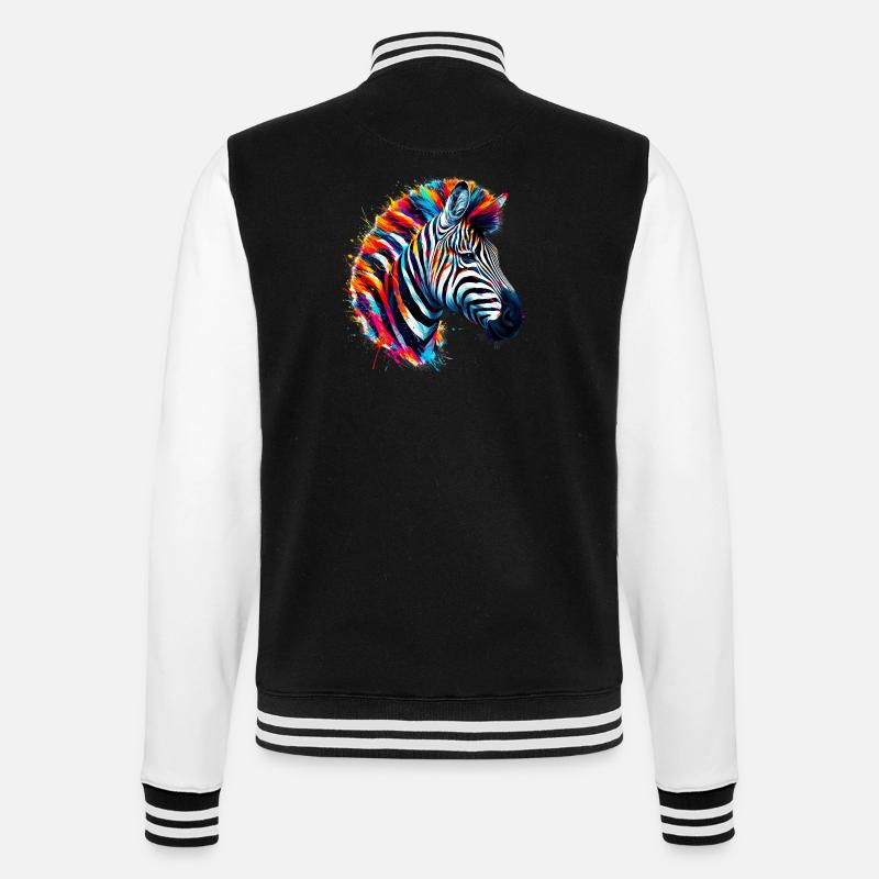 Zebra - College Sweat Jacket - black/white
