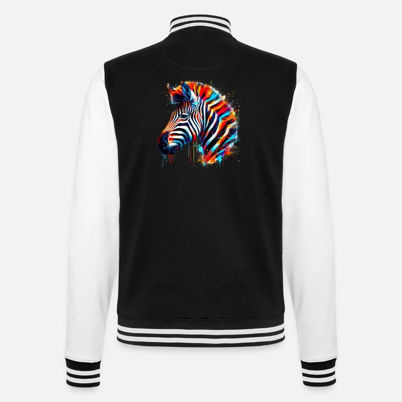 Zèbre - Veste Teddy - noir/blanc