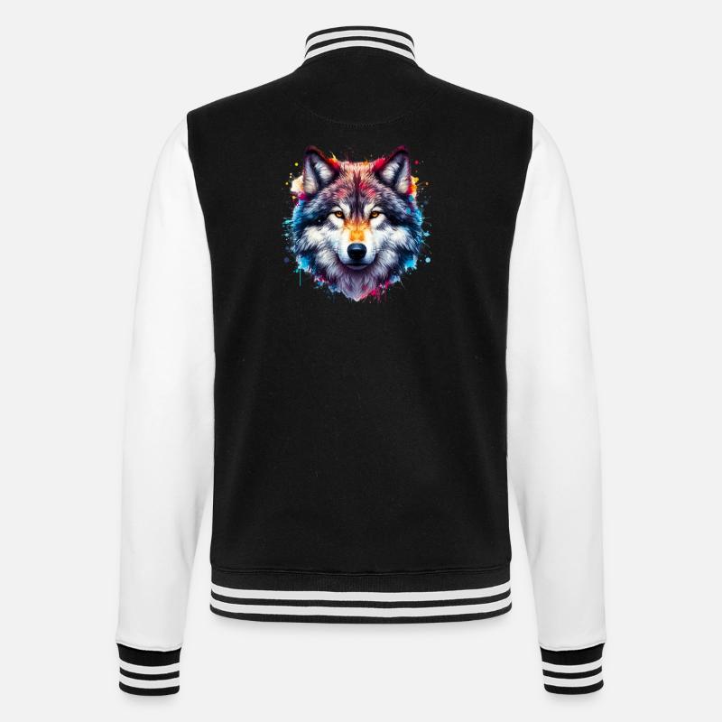 Loup - Veste Teddy - noir/blanc