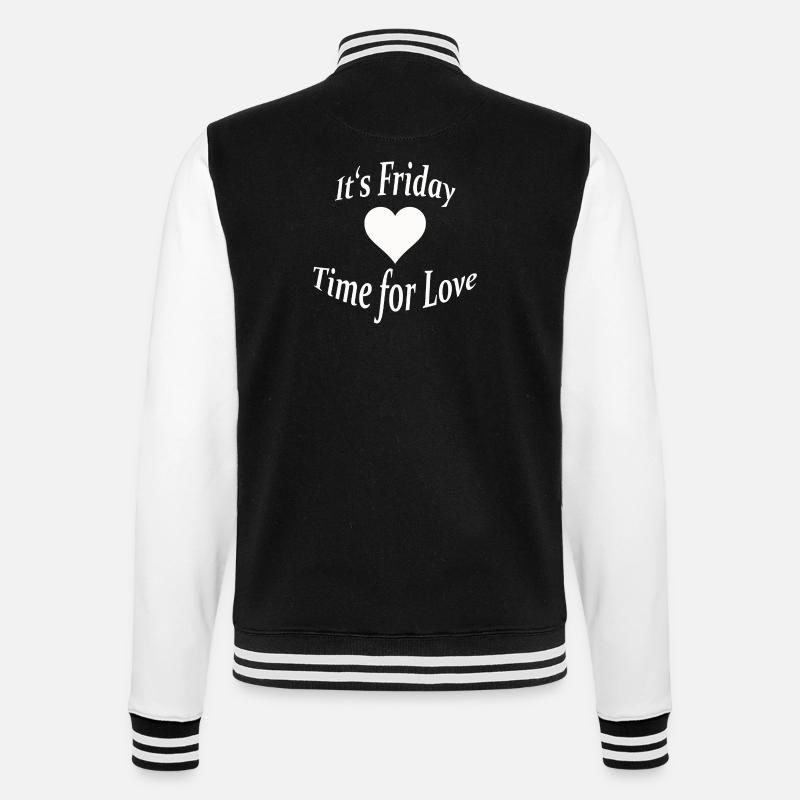 IT'S FRIDAY - College-Sweatjacke - Schwarz/Weiß