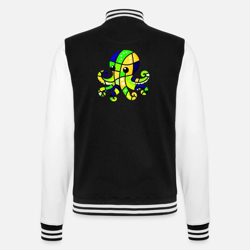 Pieuvre - Veste Teddy - noir/blanc