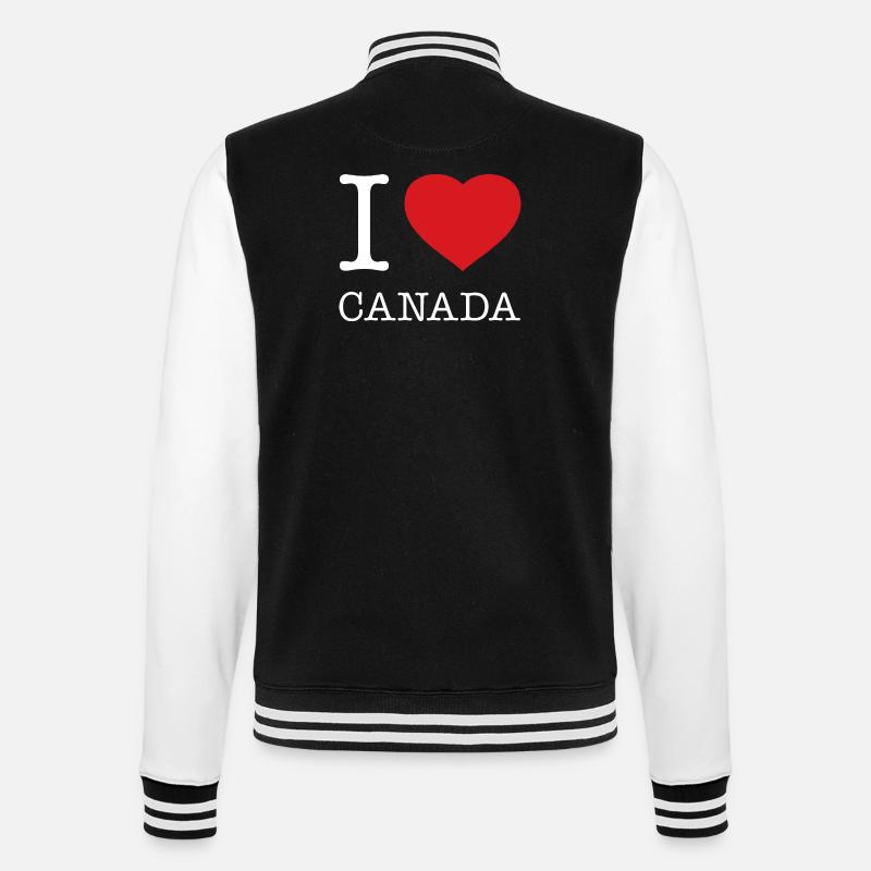 J’AIME LE CANADA Kanada - Veste Teddy - noir/blanc