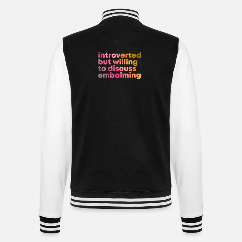 Einbalsamierung - College-Sweatjacke - Schwarz/Weiß