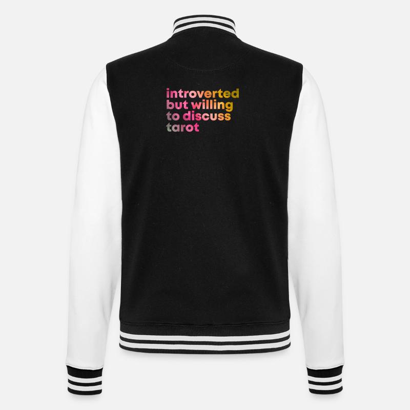 Tarock - College-Sweatjacke - Schwarz/Weiß
