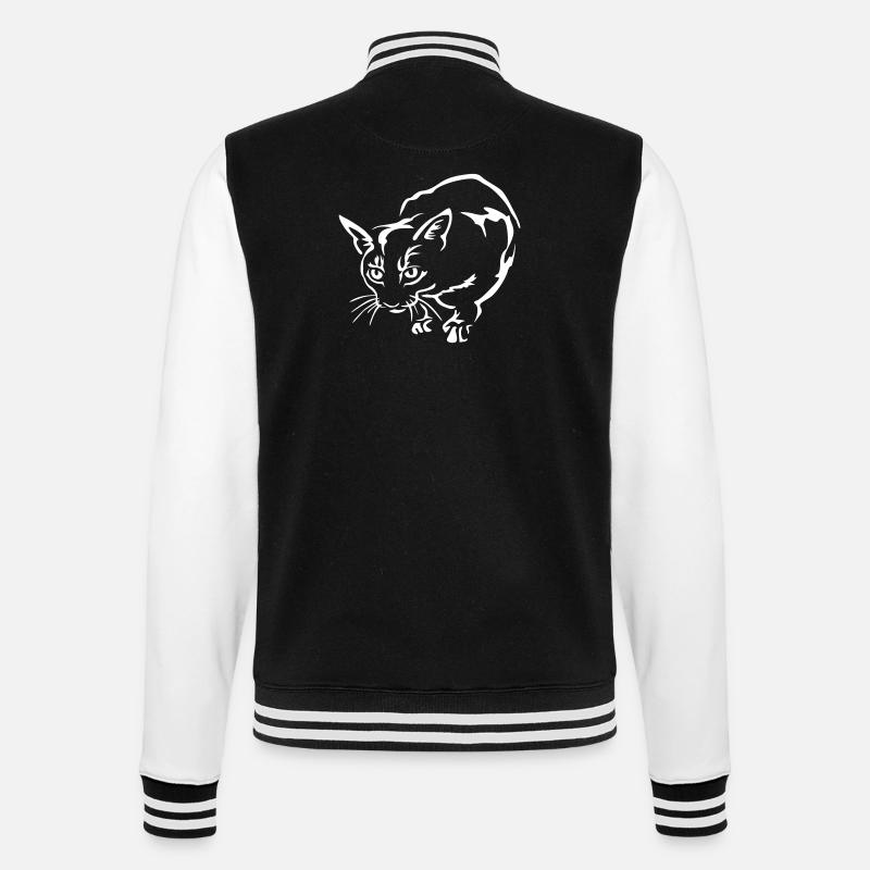 Chat Abyssiner « Édition Noire » - Veste Teddy - noir/blanc