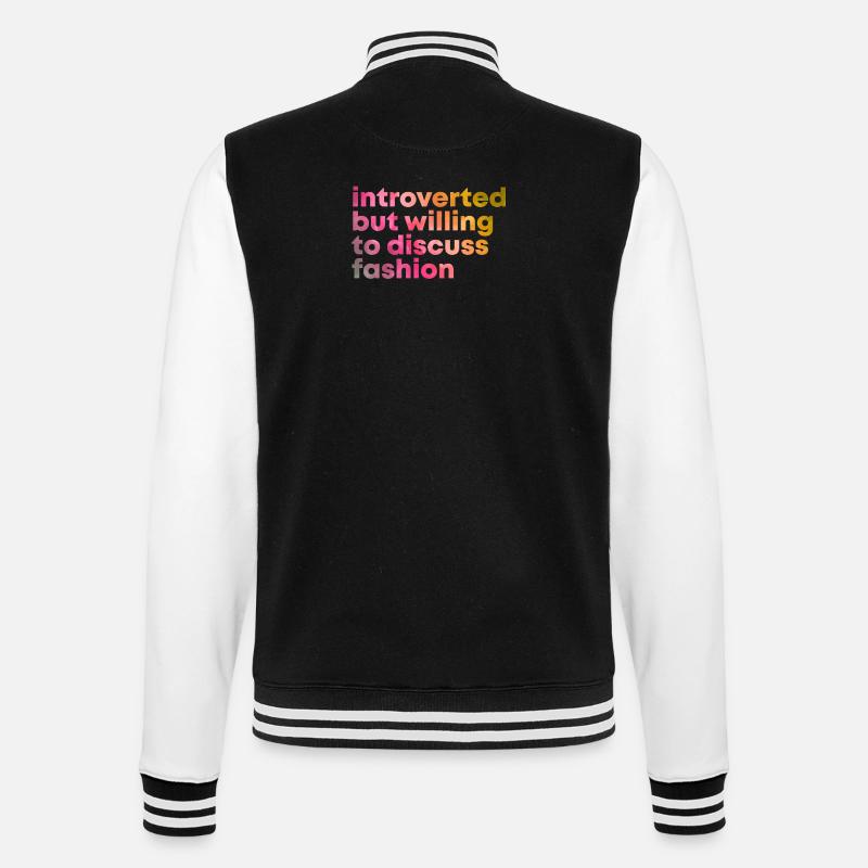 mode - College sweatjakke - sort/hvid