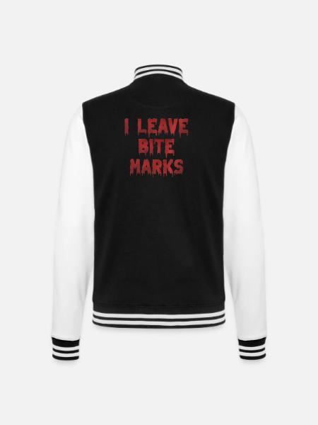 Bite Mark's Blood Traces - College Sweat Jacket - black/white