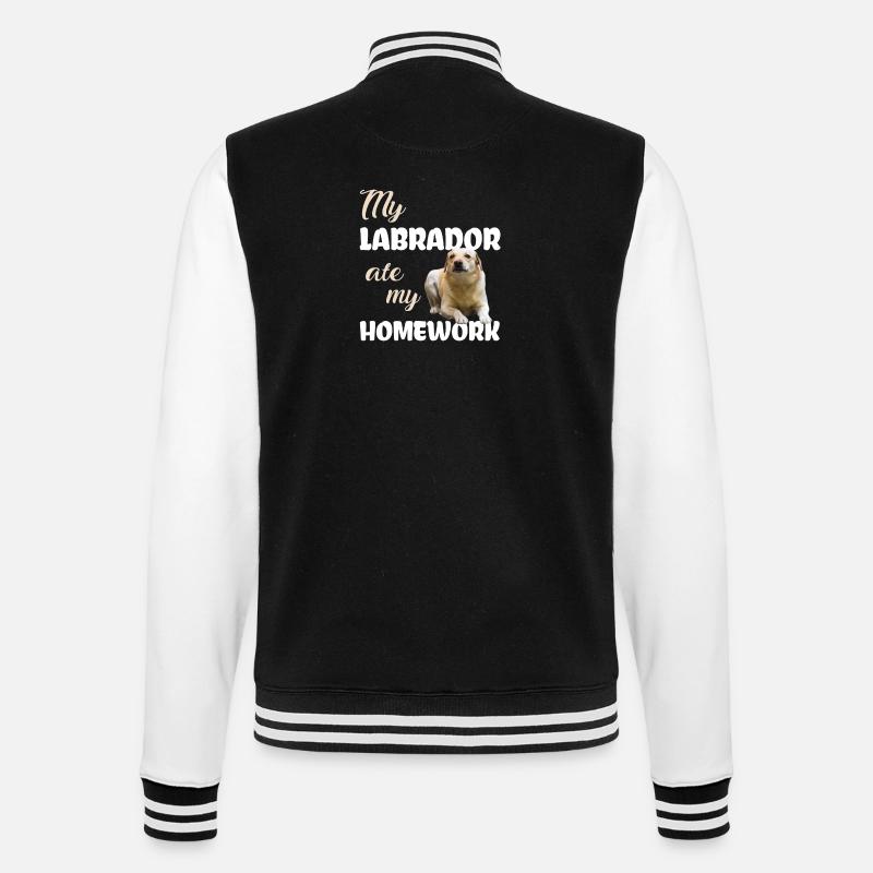 Labrador Homework - College Sweat Jacket - black/white