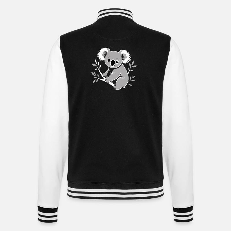 Koala - College-Sweatjacke - Schwarz/Weiß
