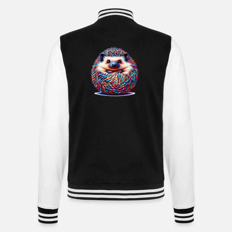 Hedgehog - College Sweat Jacket - black/white