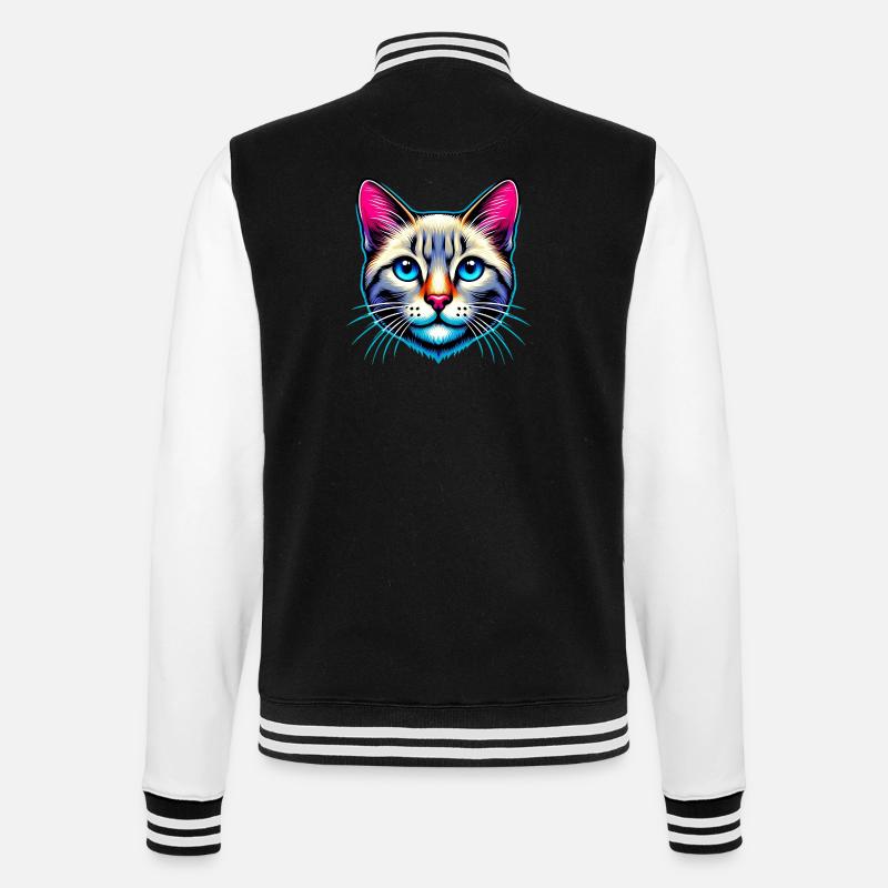 Cat - College Sweat Jacket - black/white
