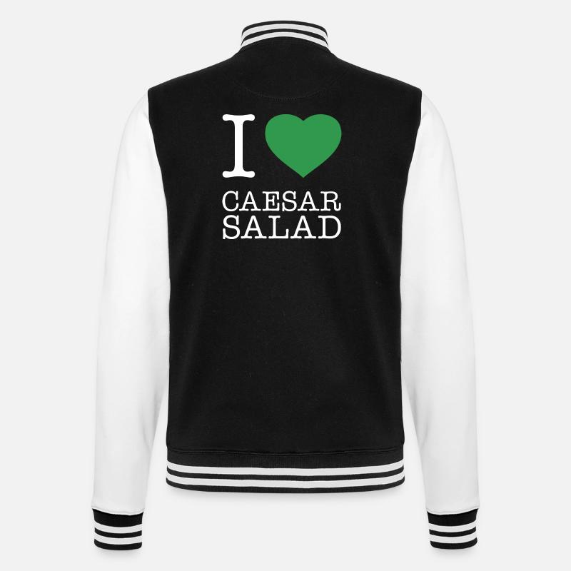 I LOVE CAESAR SALAD - College-Sweatjacke - Schwarz/Weiß