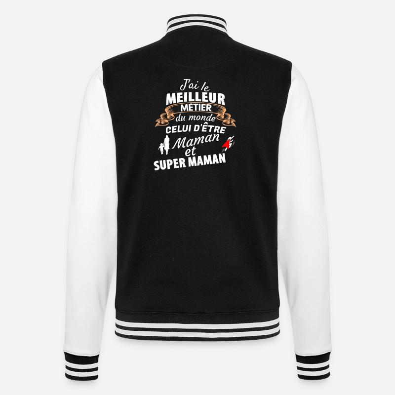 Fierté Maman Super Héros - Veste Teddy - noir/blanc
