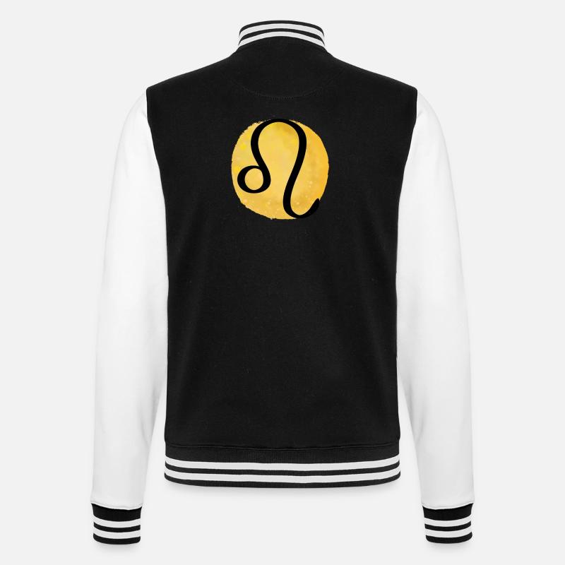 Sternzeichen Löwe - College-Sweatjacke - Schwarz/Weiß