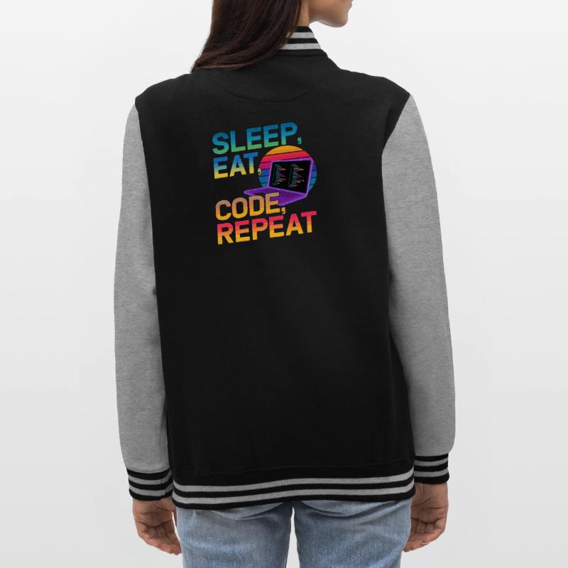 Sleep Eat Code Repeat Gift pour Coder Veste Teddy