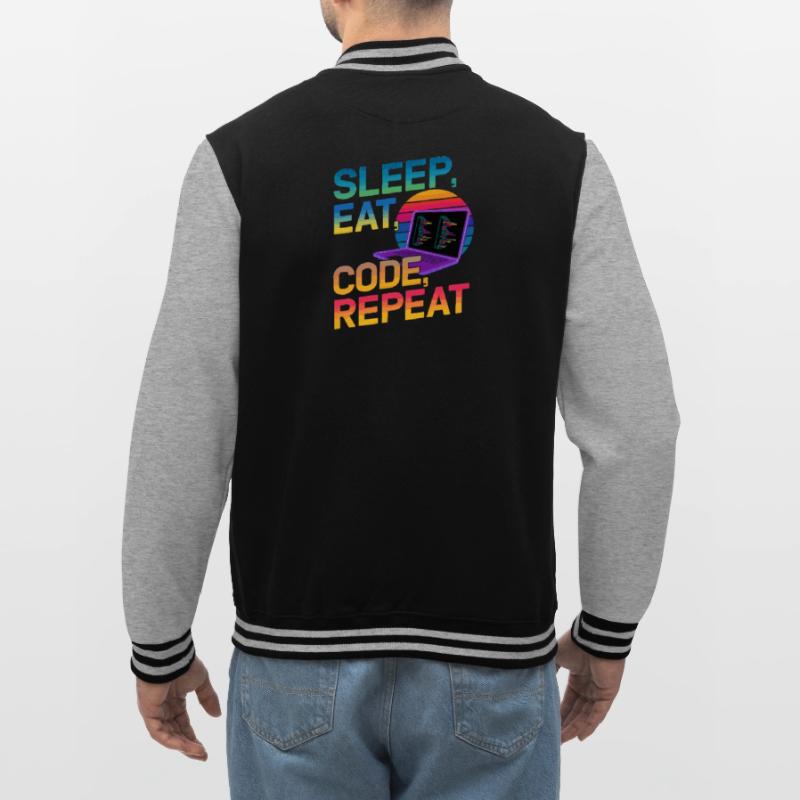 Sleep Eat Code Repeat Geschenk für Coder College-Sweatjacke