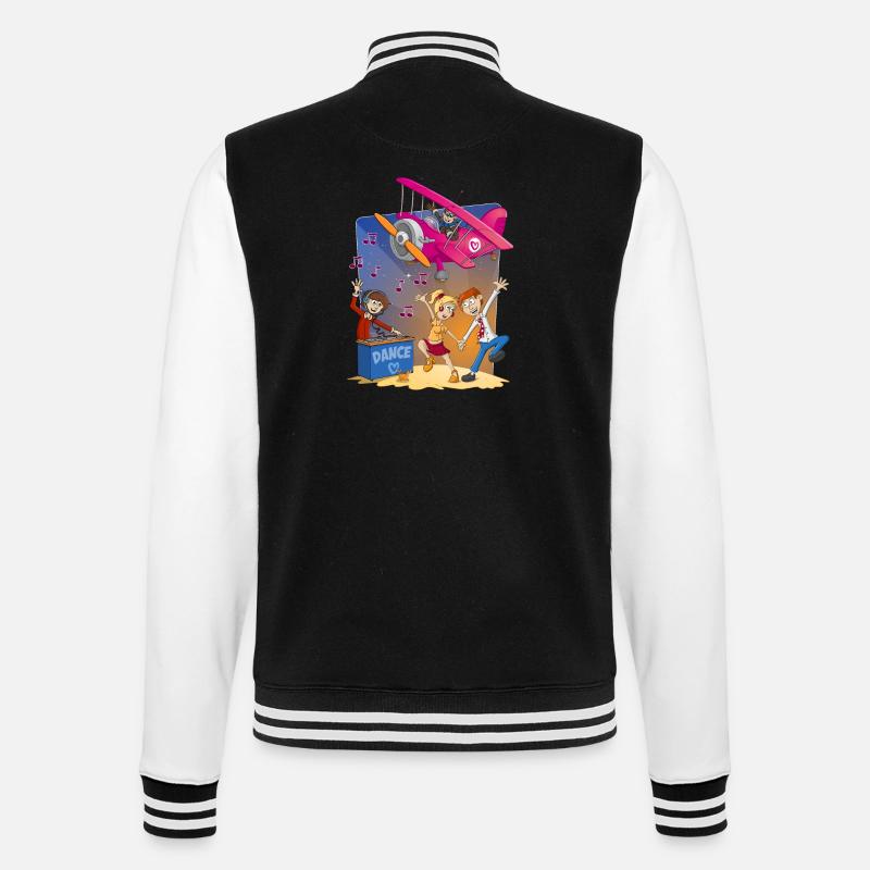 Danse, danse, danse, image joyeuse - Veste Teddy - noir/blanc