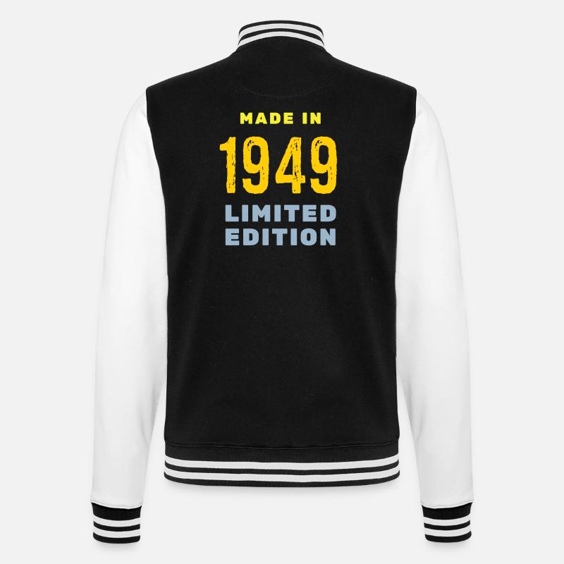 1949 - College-Sweatjacke - Schwarz/Weiß