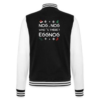 Eggnog Christmas Xmas - College Sweat Jacket - black/white - Back - Marisol (170cm)