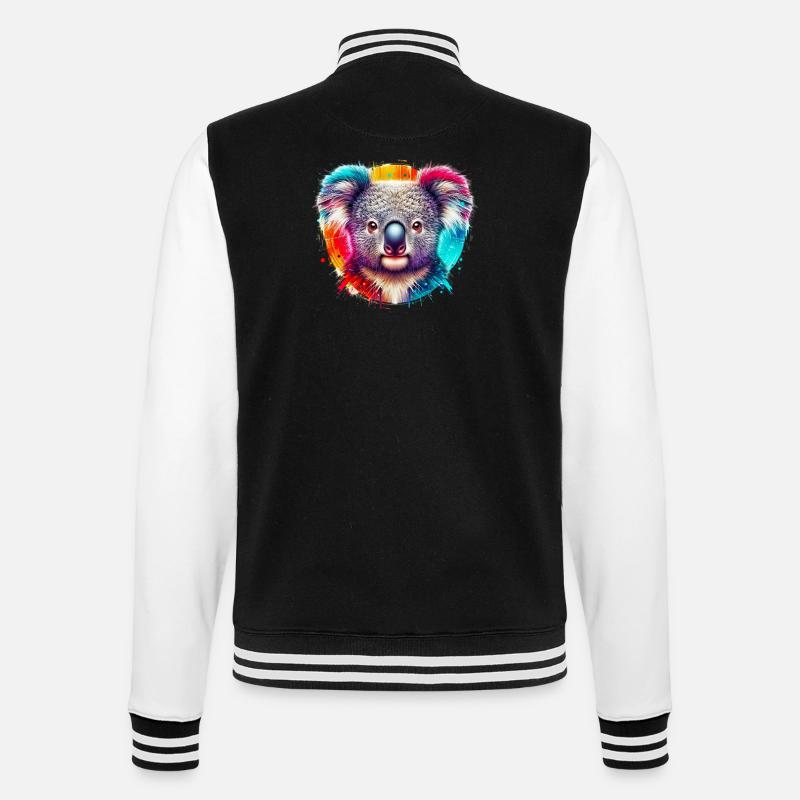 Koala - College-Sweatjacke - Schwarz/Weiß