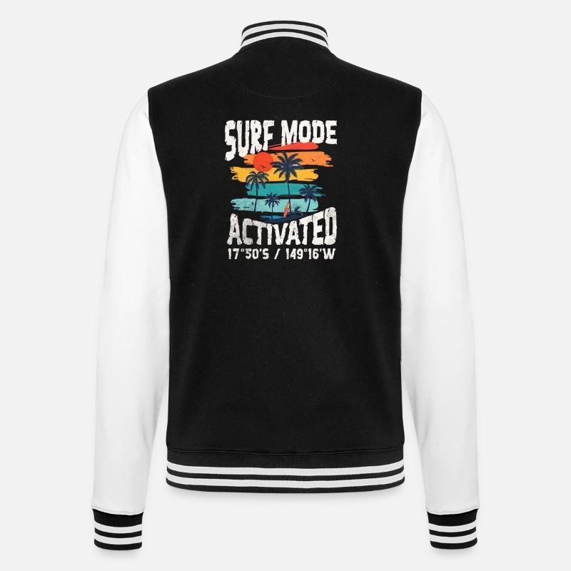 Surf mode activated Copy - Veste Teddy - noir/blanc