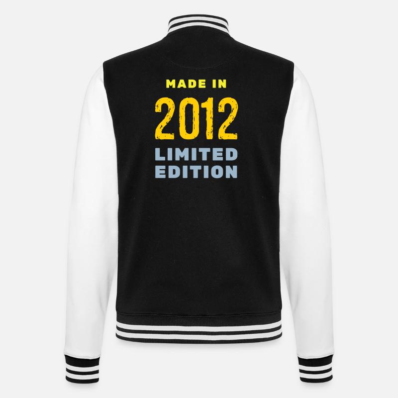 2012 - College-Sweatjacke - Schwarz/Weiß
