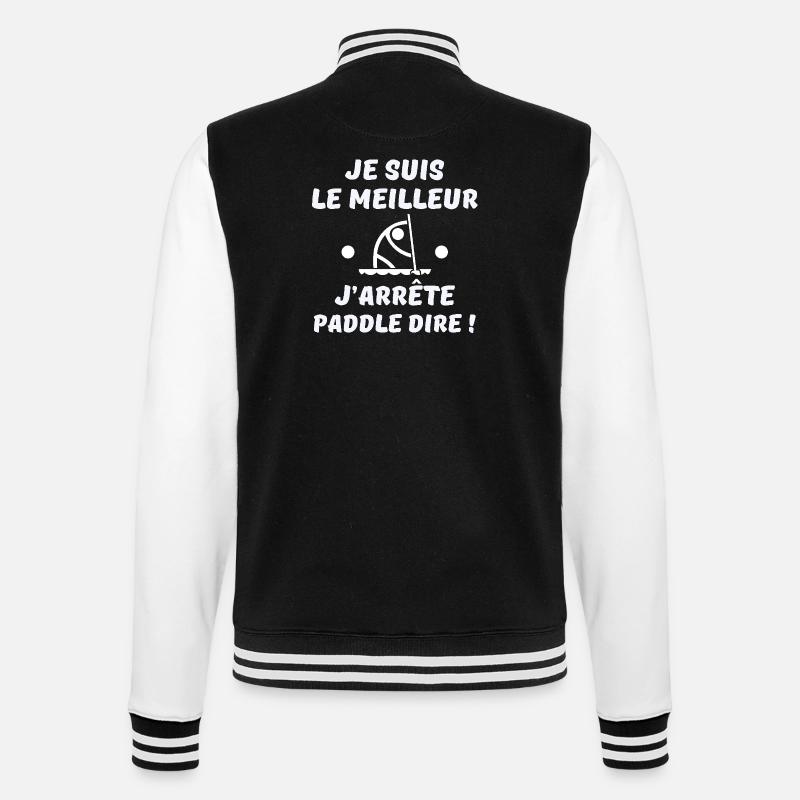 paddle, fan de paddle, pagayer - Veste Teddy - noir/blanc