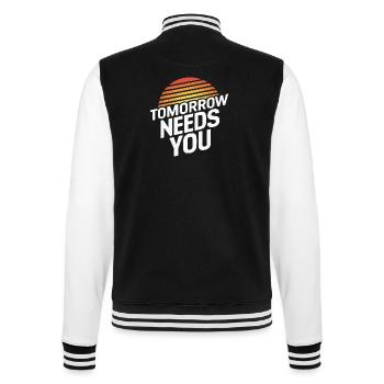 Die Zukunft braucht Sie - College-Sweatjacke - Schwarz/Weiß - Hinten - Marisol (170cm)
