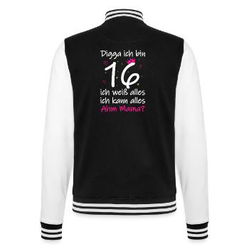 16e anniversaire Garçon Fille 16e anniversaire Digga J’ai 16 ans - Veste Teddy - noir/blanc - Dos - Marisol (170cm)