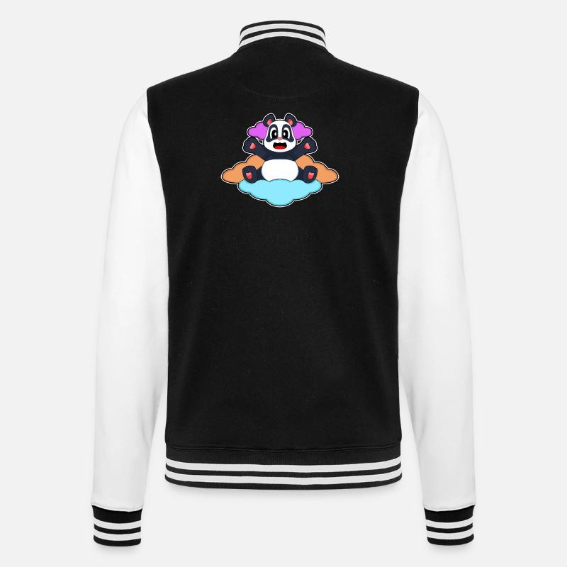 Nuages Panda - Veste Teddy - noir/blanc