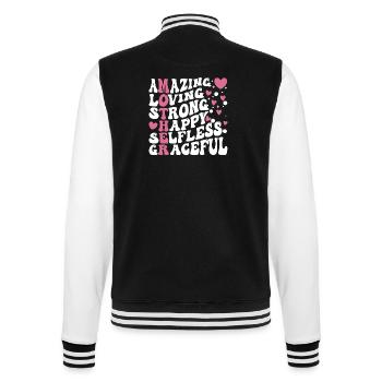 Die beste Mutter aller Zeiten - College-Sweatjacke - Schwarz/Weiß - Hinten - Marisol (170cm)