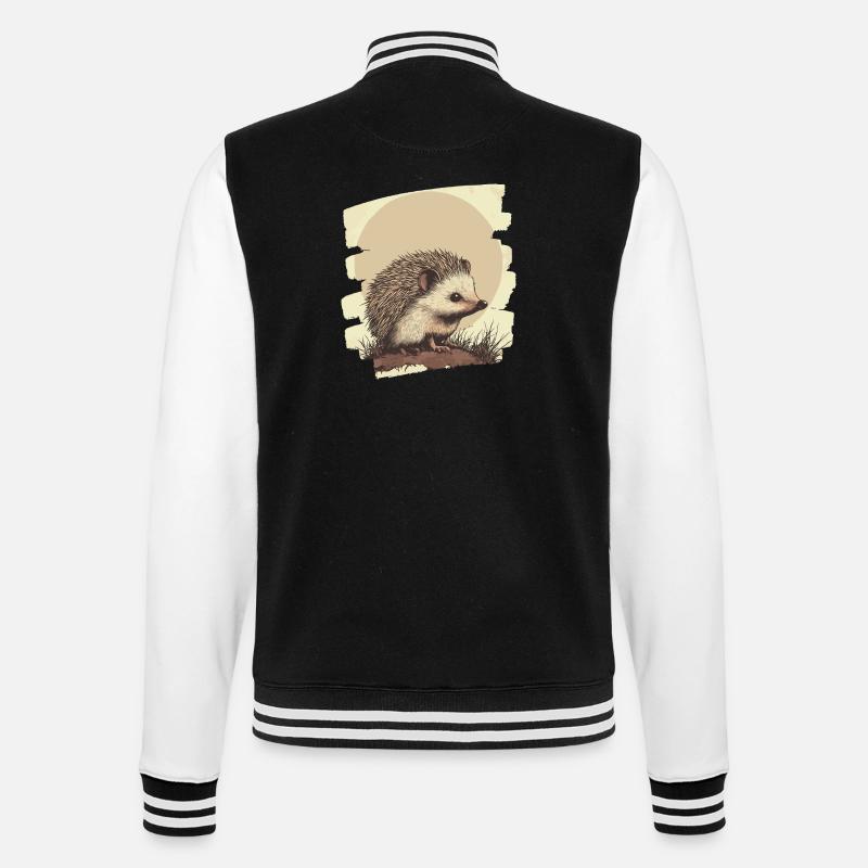 Hérisson - Veste Teddy - noir/blanc