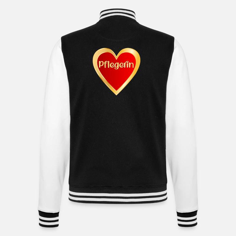 DANKESCHÖN PFLEGE - BERUF PFLEGERIN - College-Sweatjacke - Schwarz/Weiß