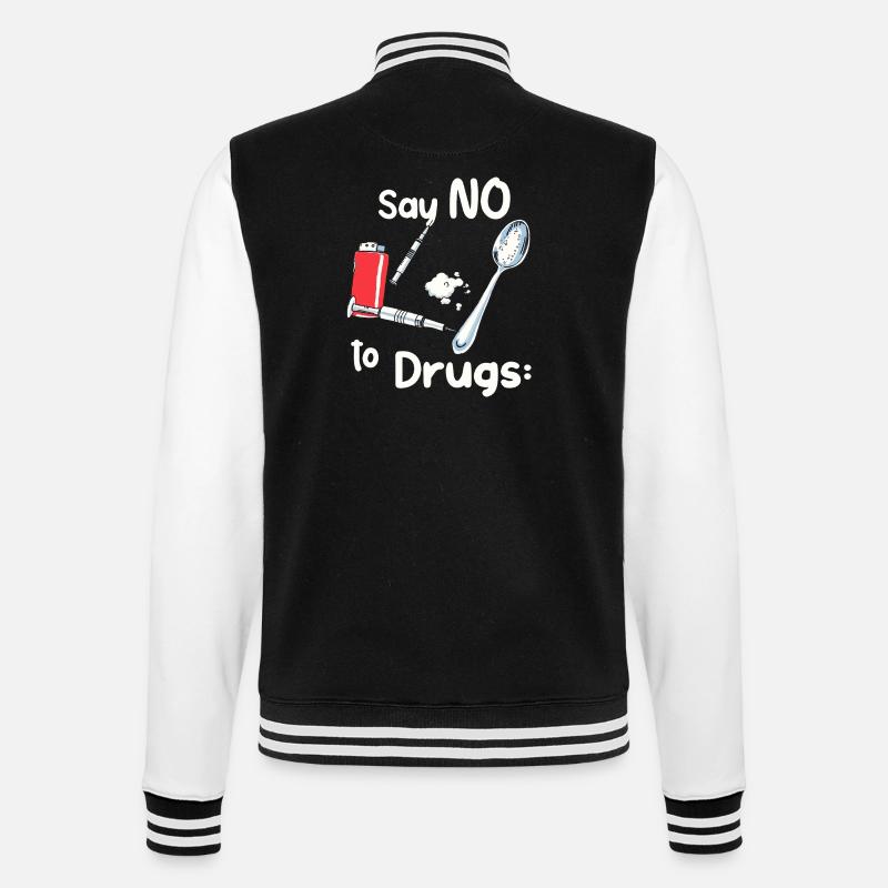 Dites NON à la drogue - Veste Teddy - noir/blanc