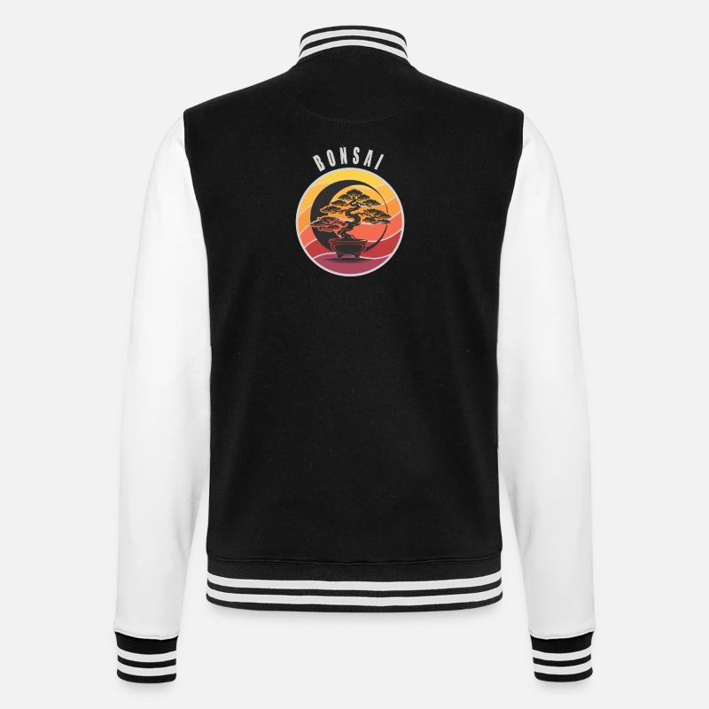 Bonsaï Coucher de soleil - Veste Teddy - noir/blanc