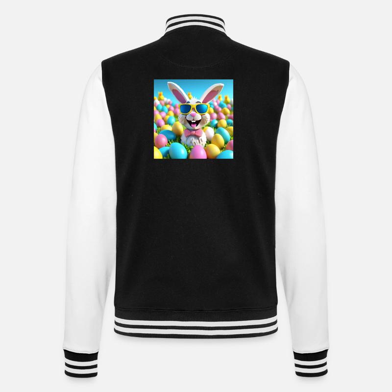 Easter, Happy Easter, Easter - College Sweat Jacket - black/white