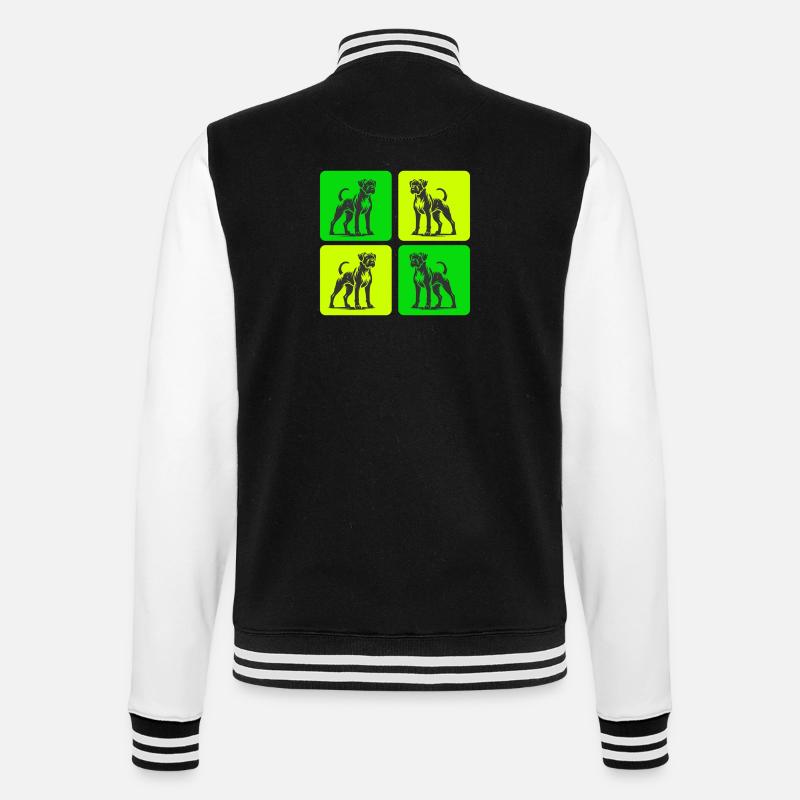 Conception de chien boxer - Veste Teddy - noir/blanc