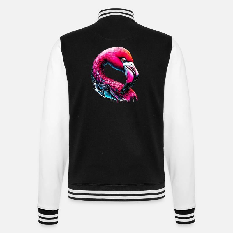 Flamingo - College-Sweatjacke - Schwarz/Weiß