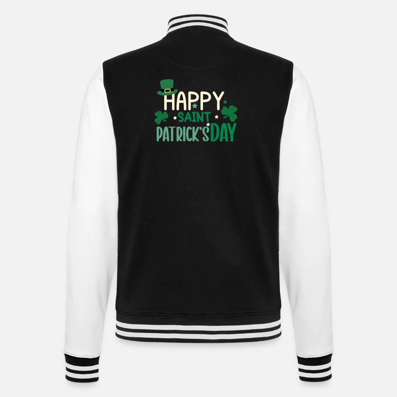 Joyeuse journée de la Saint-Patrick - Veste Teddy - noir/blanc