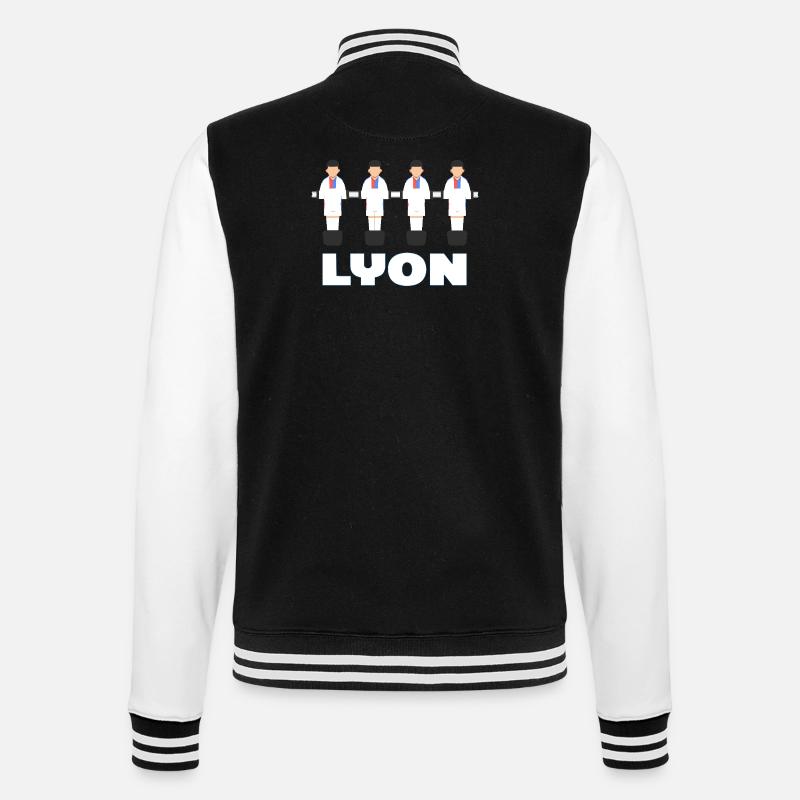 Lyon - College-Sweatjacke - Schwarz/Weiß